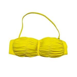 NWOT Koral Swim Yellow Strapless Halter Bikini Top Women's Size Medium